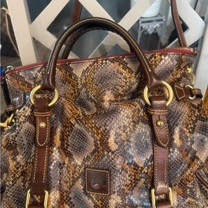 Dooney & Bourke Multicolor Snake Print Shoulder Bag